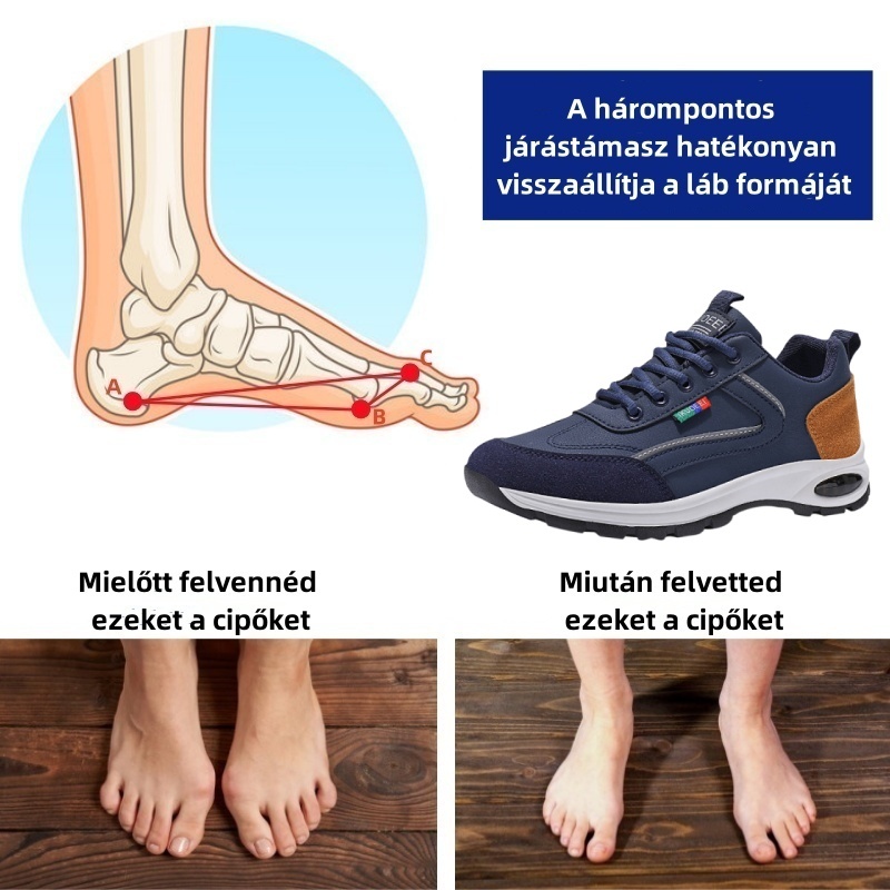 Baralen® MediComf Orvosi Ortopéd Cipő | Megnövelt Lábboltozat Támogatás – Hosszú Sétákhoz Alkalmas (Lábboltozat Korrekció)