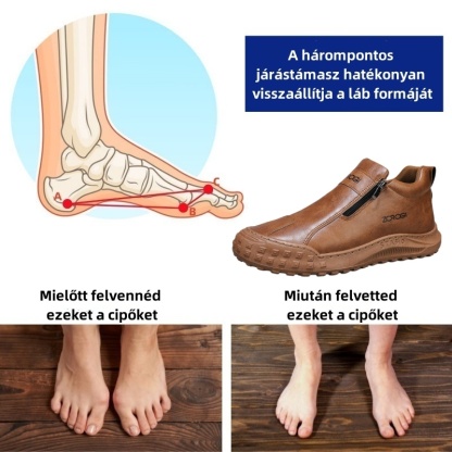 Prémium Baralen® bőr ortopéd cipő | Ergonomikus kialakításának köszönhetően enyhíti a hát-, láb- és lábfej fájdalmát, és kivételes kényelmet biztosít (kézzel készített).