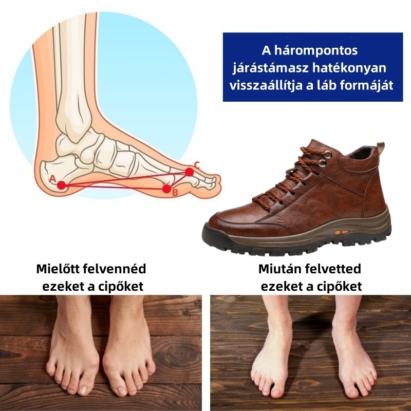 Baralen® bőr ortopéd cipő | Ergonomikus kialakításának köszönhetően enyhíti a hát-, láb- és lábfej fájdalmát, és kivételes kényelmet biztosít (kézzel készített).