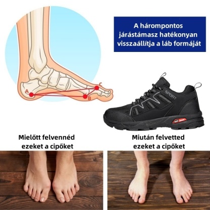 Ergonomikusan tervezett ortopéd cipő hát-, ízületi és lábfájdalmakra - minden férfi számára alkalmas