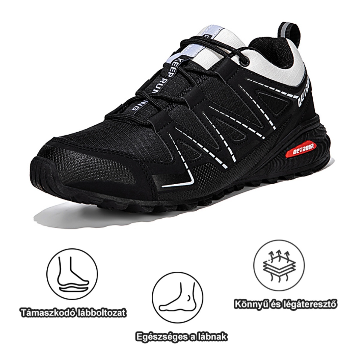 Ergonomikus kialakítású ortopéd cipő hát-, ízületi és lábfájdalmakra - Uniszex