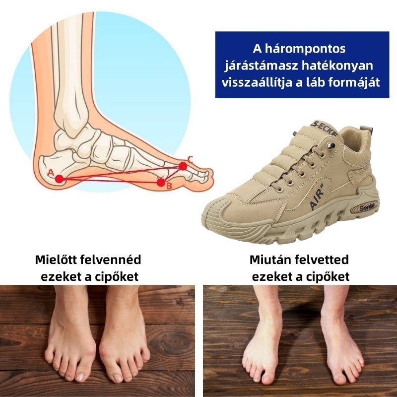 Baralen® prémium bőr ortopéd cipő | Ergonomikus kialakításának köszönhetően enyhíti a hát-, térd- és lábfájdalmat, és kivételes kényelmet biztosít (kézzel varrott).