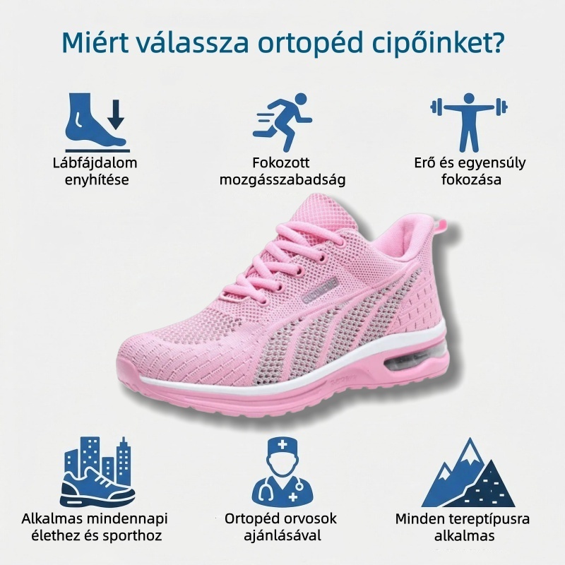🔥 50% kedvezmény ma csak! Ne maradj le! ⏰Ergonomikusan tervezett ortopéd cipő – természetes lábboltozat-támasztással 👞Könnyen enyhíti a lábfájdalmat