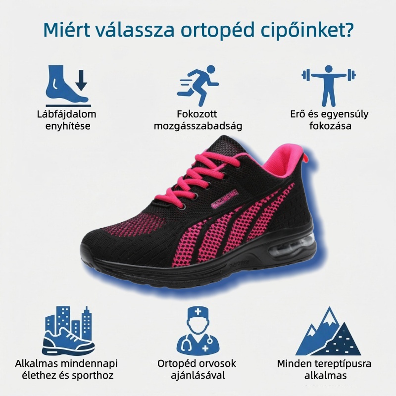 🔥 50% kedvezmény ma csak! Ne maradj le! ⏰Ergonomikusan tervezett ortopéd cipő – természetes lábboltozat-támasztással 👞Könnyen enyhíti a lábfájdalmat