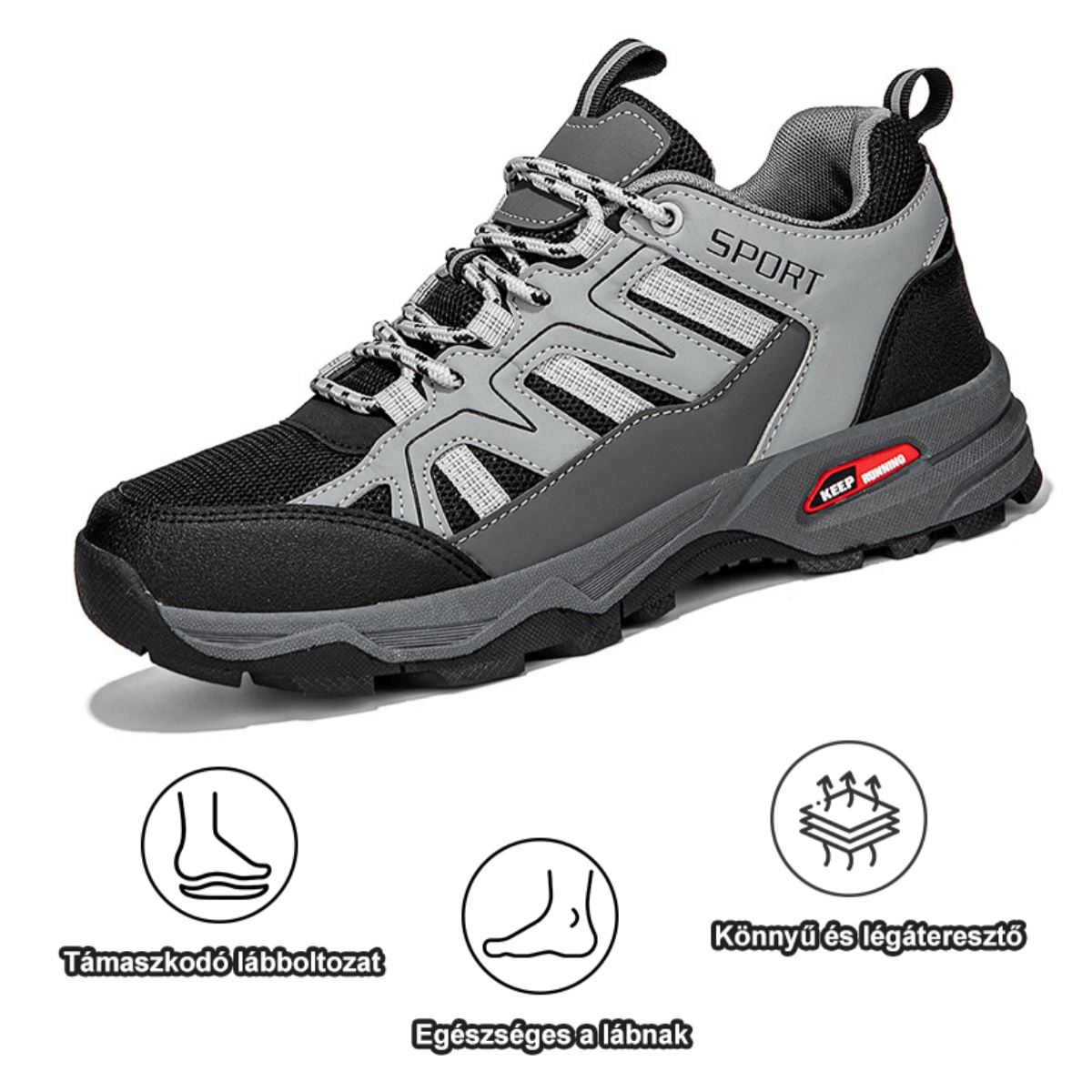 Ergonomikusan tervezett ortopéd cipő hát-, ízületi és lábfájdalmakra - minden férfi számára alkalmas