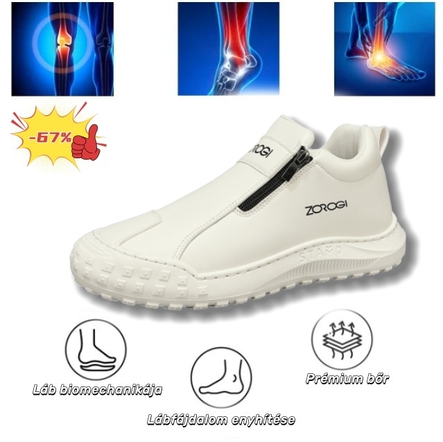 Prémium Baralen® bőr ortopéd cipő | Ergonomikus kialakításának köszönhetően enyhíti a hát-, láb- és lábfej fájdalmát, és kivételes kényelmet biztosít (kézzel készített).