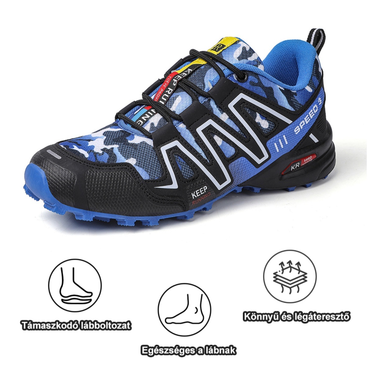 Ergonomikusan tervezett ortopéd cipő hát-, ízületi és lábfájdalmakra - unisex