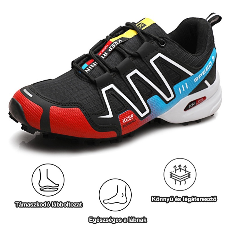 Ergonomikusan tervezett ortopéd cipő hát-, ízületi és lábfájdalmakra - unisex