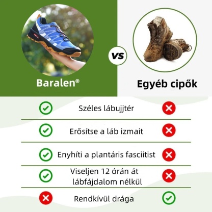 Ergonomikus kialakítású ortopéd cipő hát-, ízületi és lábfájdalmakra - Uniszex