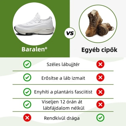 Baralen® - Ergonomikusan tervezett ortopéd cipők láb-, térd- és hátfájásra - Uniszex