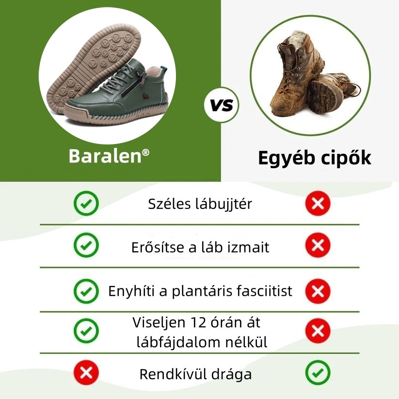 Baralen® - Ergonomikus, vízálló, fájdalomcsillapító bőr ortopéd cipő - kifejezetten női lábakra tervezve