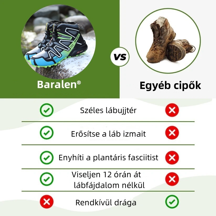 Téli stílusú, ergonomikus kialakítású ortopéd cipő hát-, ízületi és lábfájdalmakra - unisex