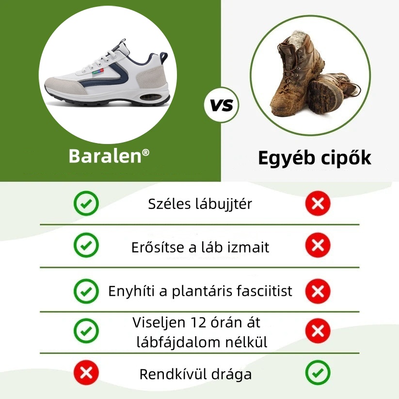 Baralen® MediComf Orvosi Ortopéd Cipő | Megnövelt Lábboltozat Támogatás – Hosszú Sétákhoz Alkalmas (Lábboltozat Korrekció)