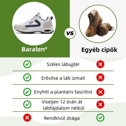 Baralen® MediComf Orvosi Ortopéd Cipő | Megnövelt Lábboltozat Támogatás – Hosszú Sétákhoz Alkalmas (Lábboltozat Korrekció)