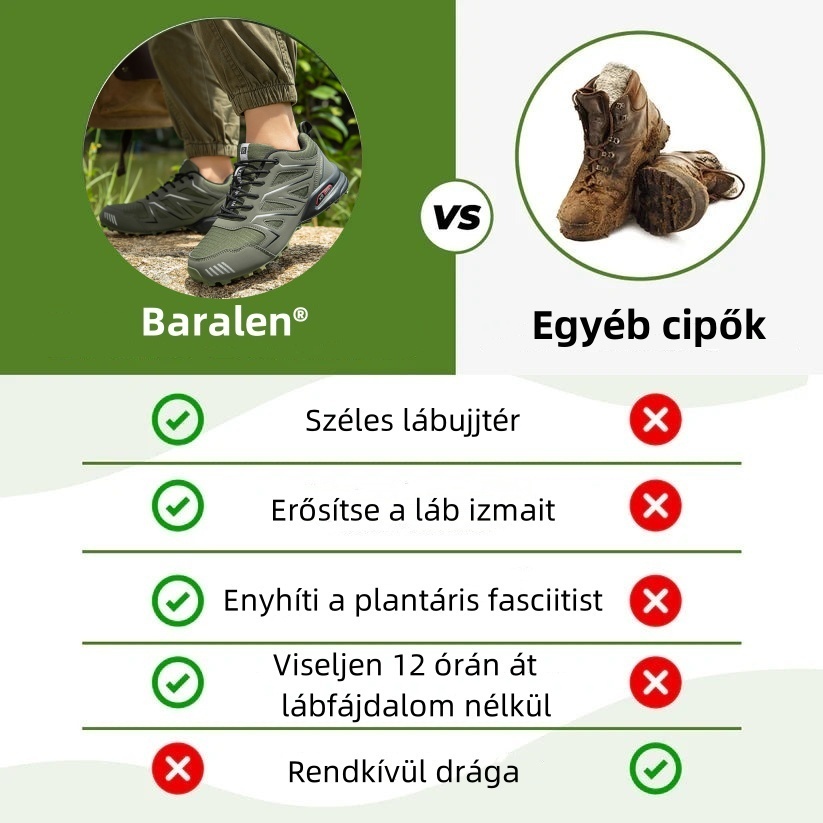 Ergonomikus kialakítású ortopéd cipő hát-, ízületi és lábfájdalmakra - Uniszex