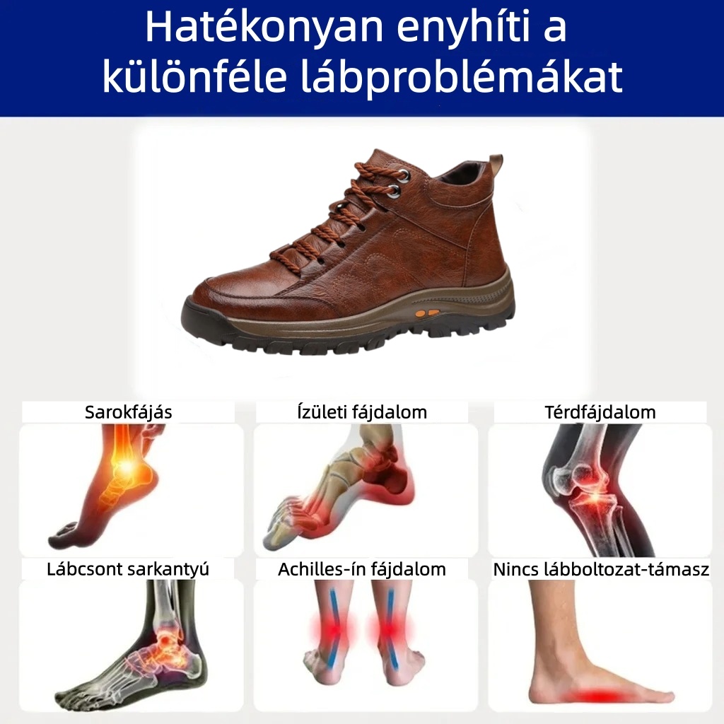 Baralen® bőr ortopéd cipő | Ergonomikus kialakításának köszönhetően enyhíti a hát-, láb- és lábfej fájdalmát, és kivételes kényelmet biztosít (kézzel készített).