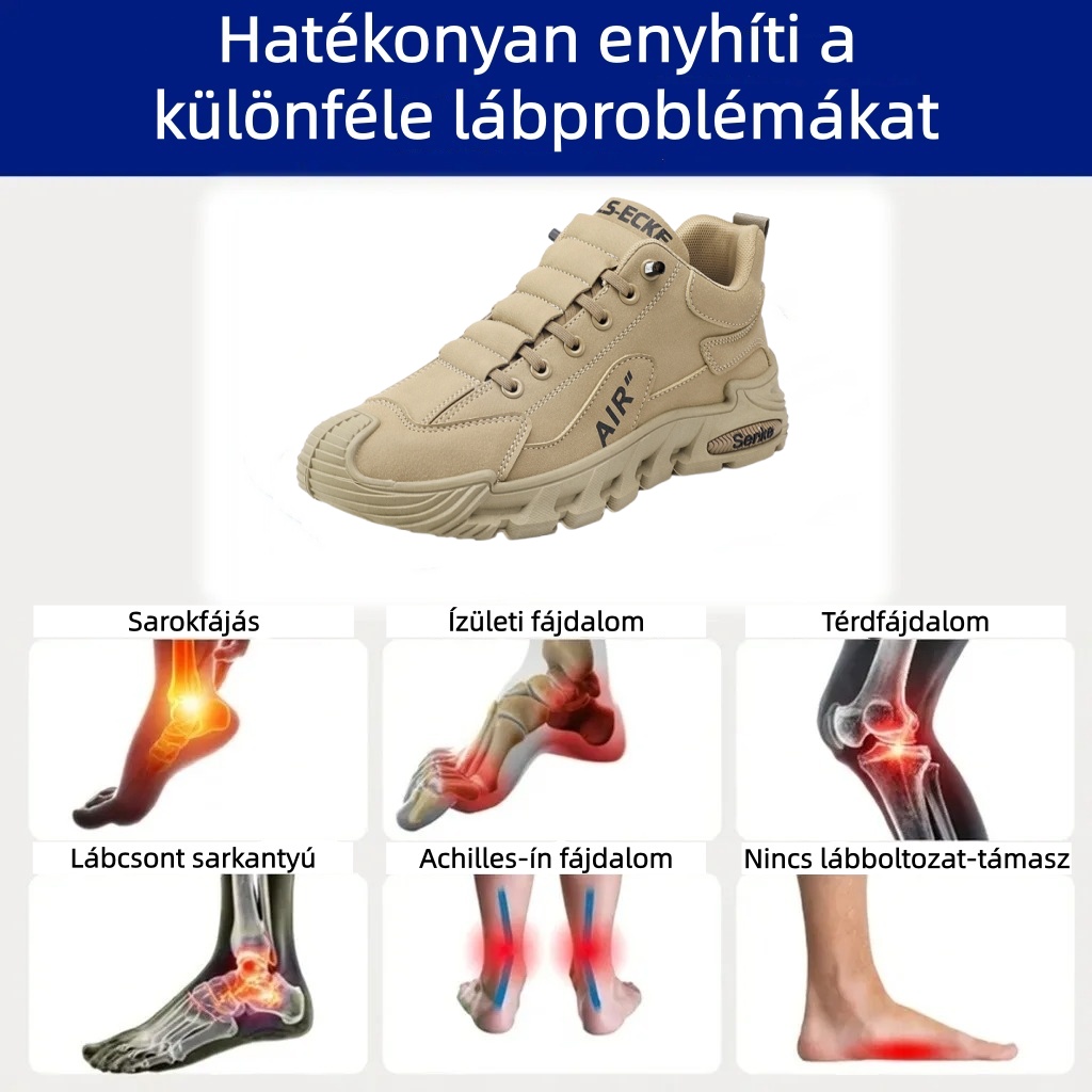 Baralen® prémium bőr ortopéd cipő | Ergonomikus kialakításának köszönhetően enyhíti a hát-, térd- és lábfájdalmat, és kivételes kényelmet biztosít (kézzel varrott).