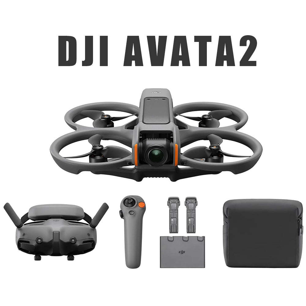 DJI Avata 2 Fly More Combo (1 Battery), FPV Drones with Camera for Adults 4K, Immersive Experience, Built-in Propeller Guard, Easy Flip/Roll, FAA Remote ID Compliant, POV Content Drone, Black