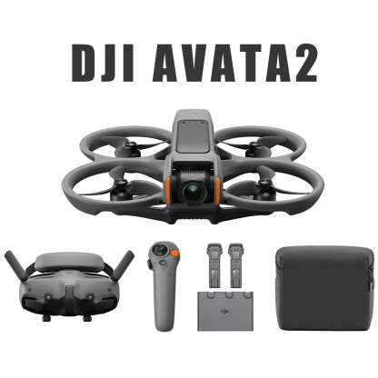 DJI Avata 2 Fly More Combo (1 Battery), FPV Drones with Camera for Adults 4K, Immersive Experience, Built-in Propeller Guard, Easy Flip/Roll, FAA Remote ID Compliant, POV Content Drone, Black