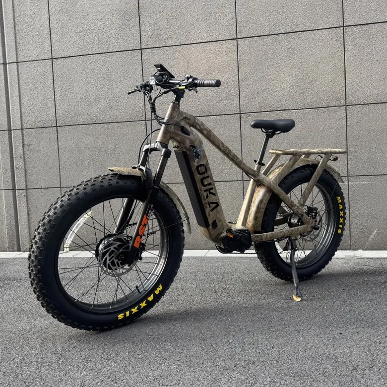 Dual 48v 1000w Bafang motor with Max 35Ah fat tire electric hunting bike