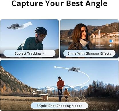 DJI Flip With RC 2 Screen Remote Controller, Follow Me Drone With 4K UHD Camera for Adults, Under 249 g, 3-Axis Gimbal Stabilization, 44000ft/13km Video Transmission, Palm Takeoff, 31-Min Flight Time