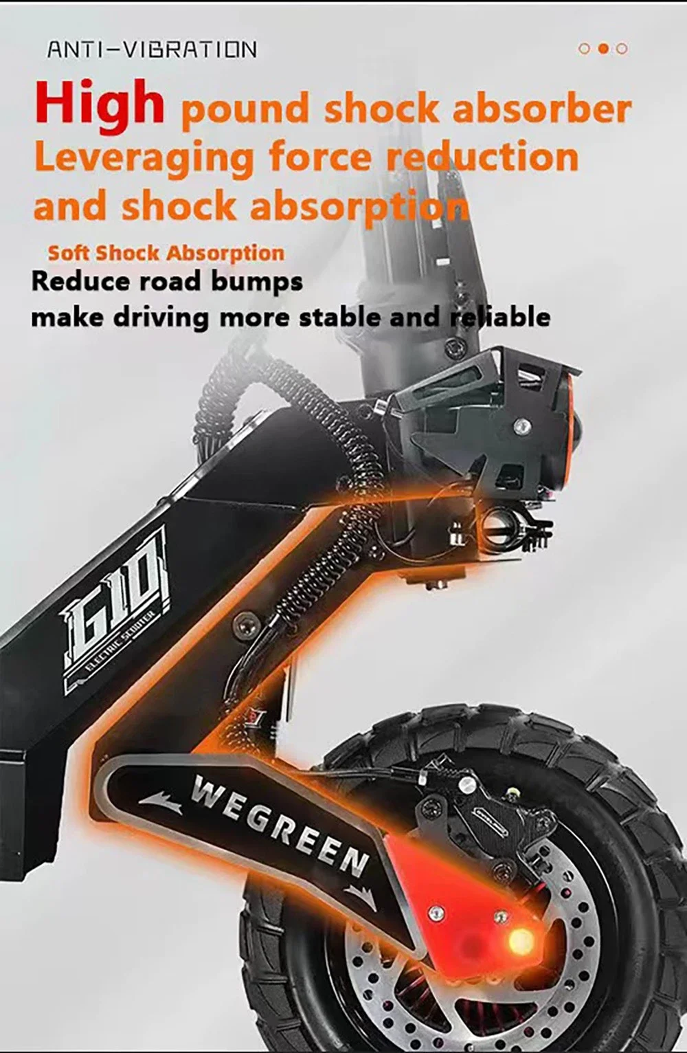 OBARTER G10 Electric Scooter, 2*1200W Dual Motor, 48V 20Ah Battery, 10 Inch Off-Road Tires, 65km/h Max Speed, 65 Max Range, Hydraulic Disc Brake, NFC Activation