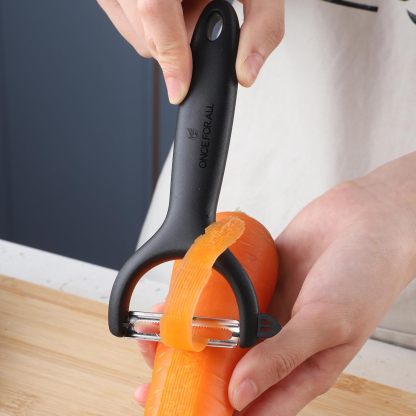 ONCE FOR ALL Upgrade Safe Mandoline Slicer Plus, Biger Size, Adjustable Vegetable Food Chopper Potato Fries Cutter, Detachable Blade, Kitchen Chopping Artifact, Gift (SkyBlue)