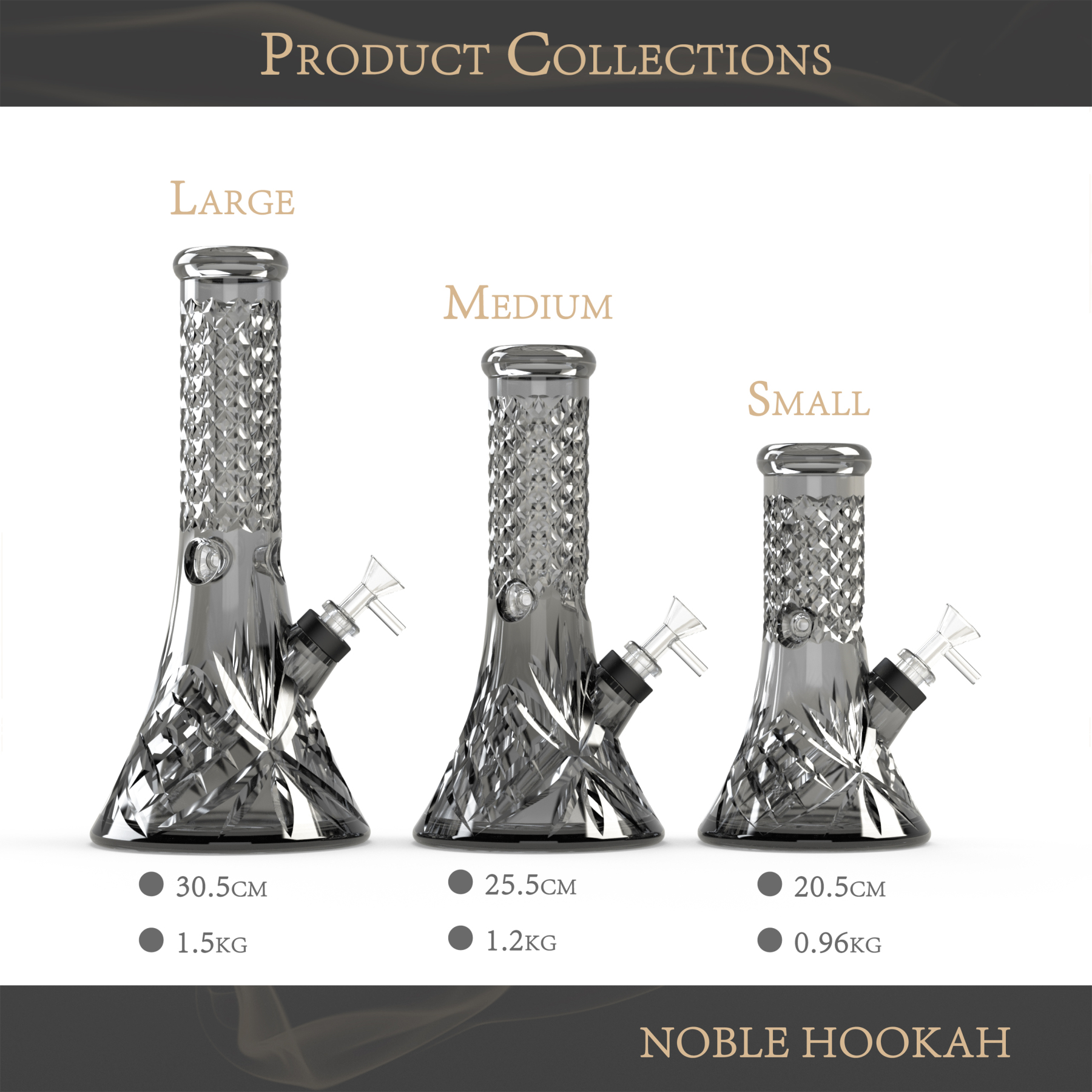 NOBLE HOOKAH® Bong, Black