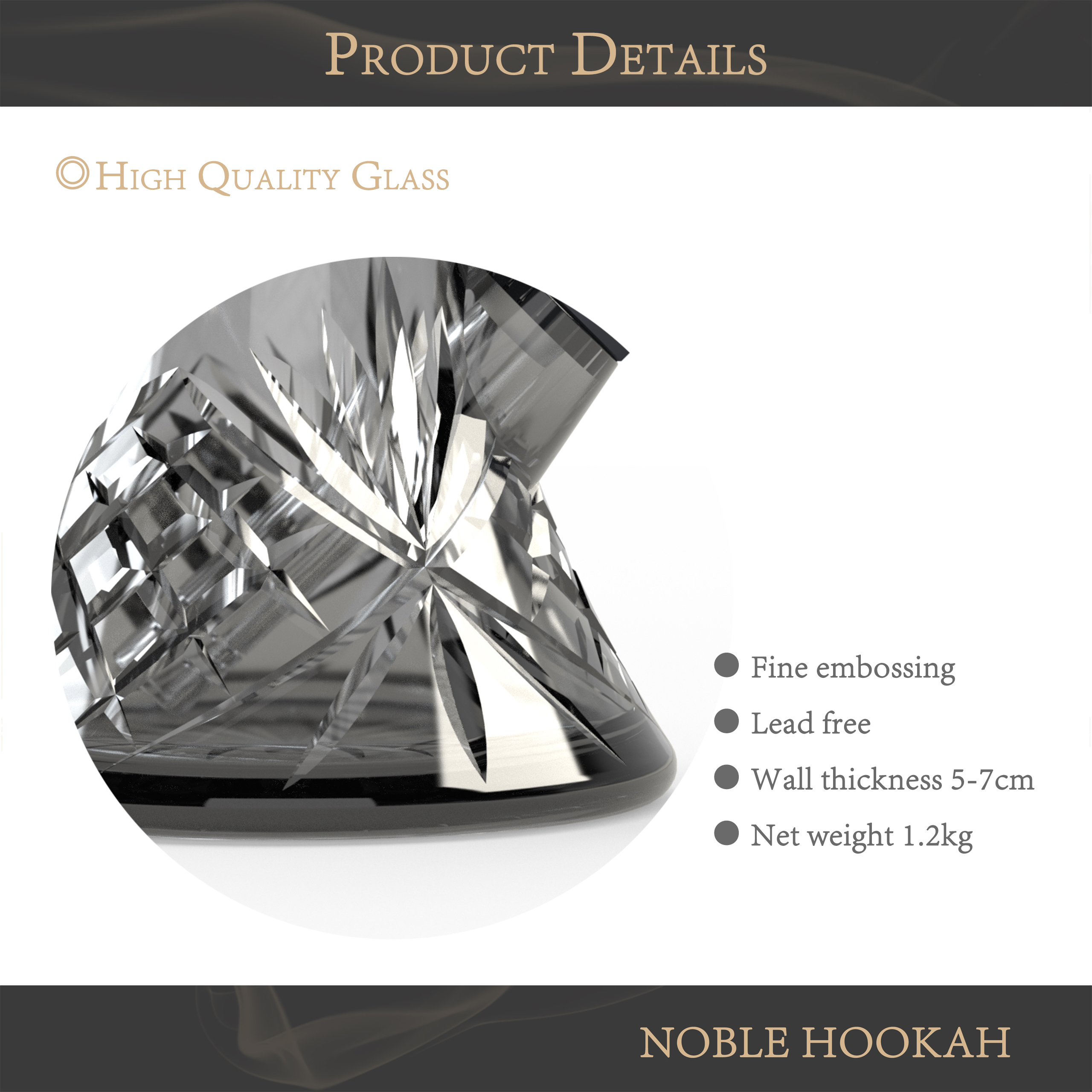 NOBLE HOOKAH® Bong, Black