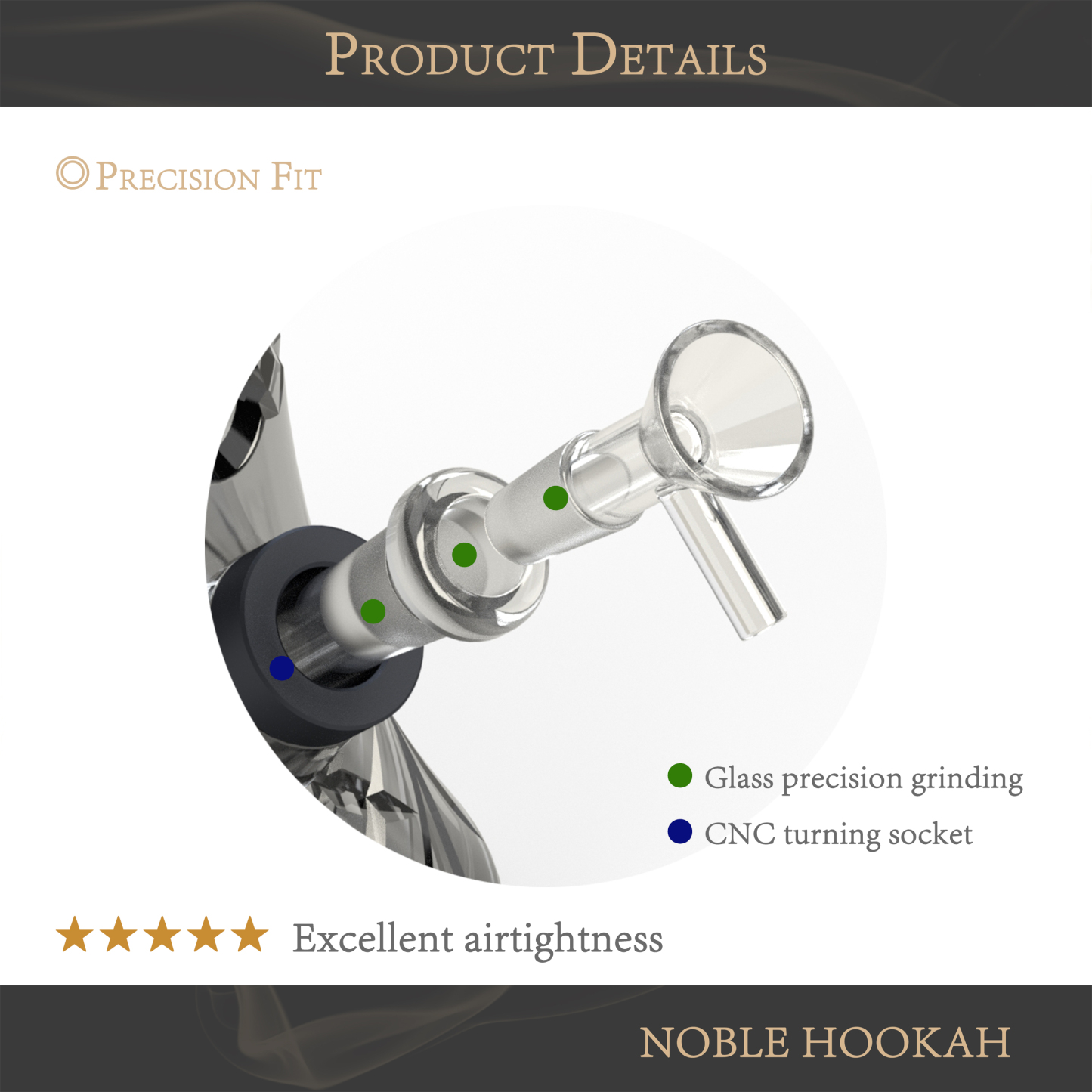 NOBLE HOOKAH® Bong, Black