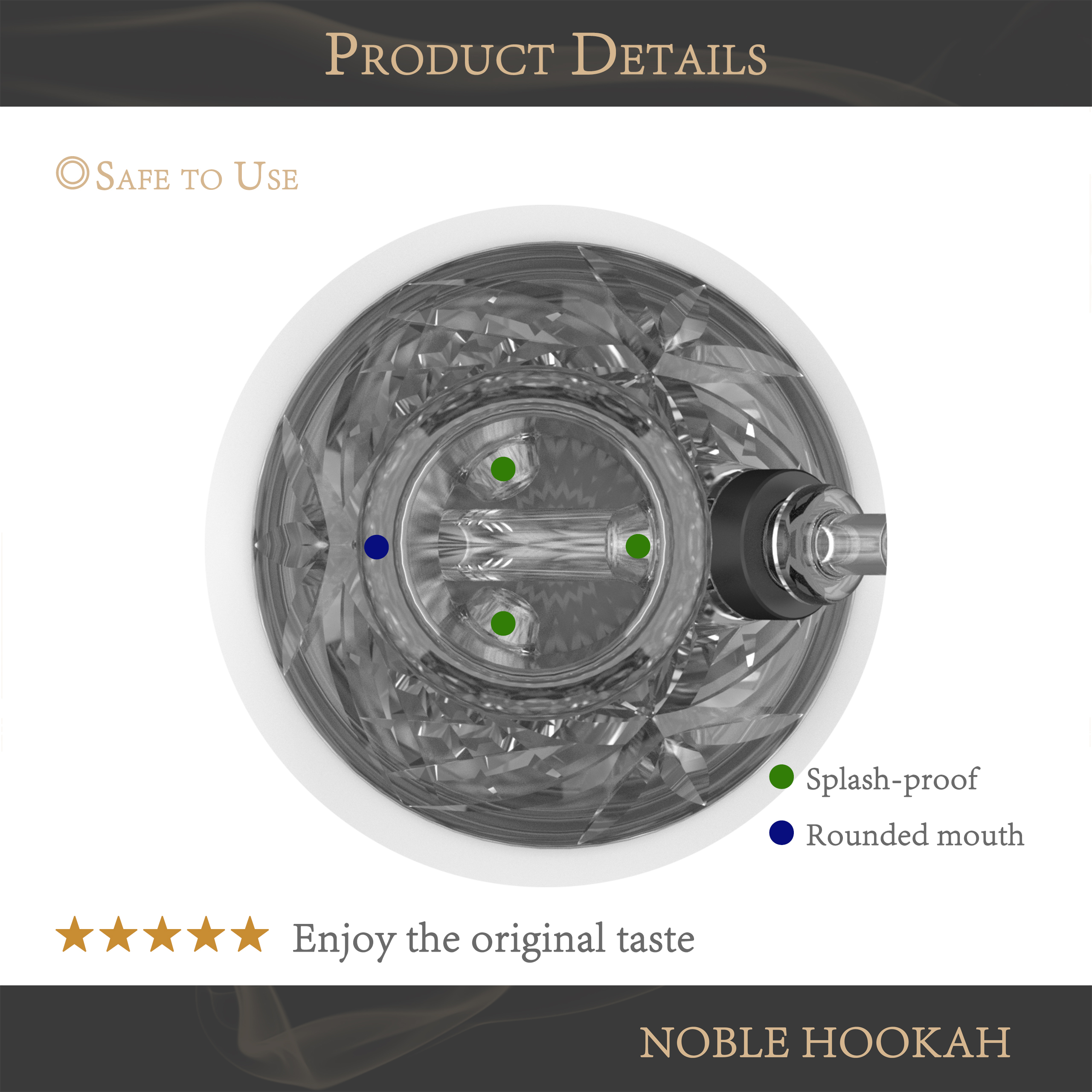 NOBLE HOOKAH® Bong, Black