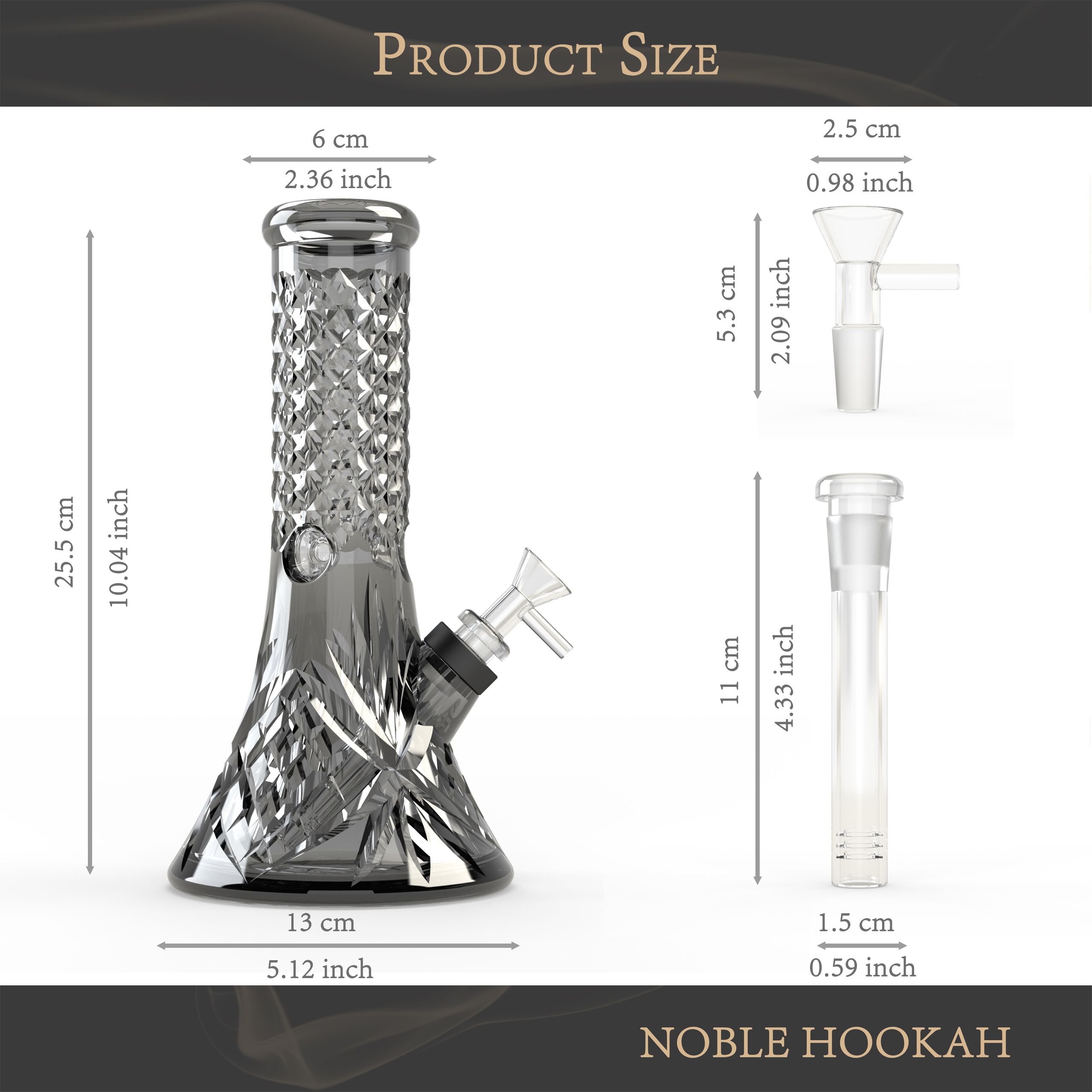 NOBLE HOOKAH® Bong, Black