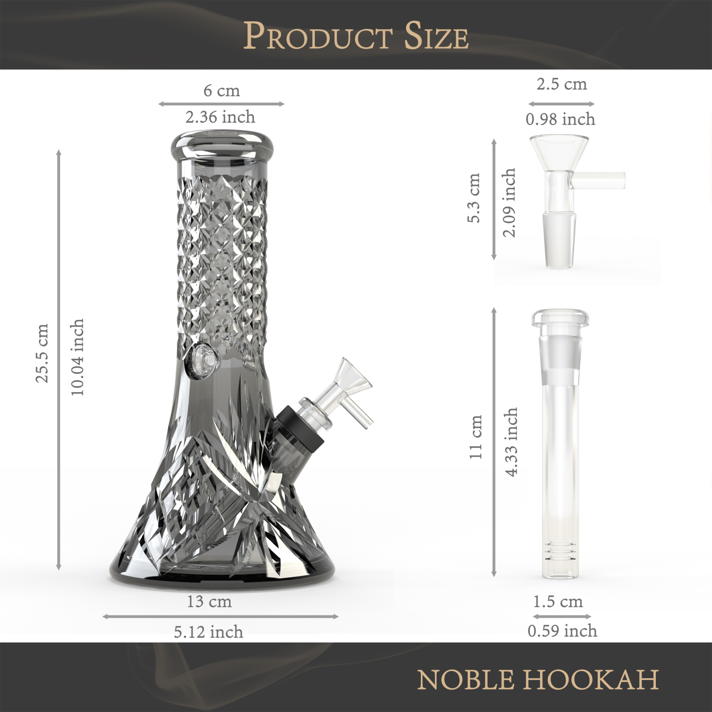 NOBLE HOOKAH® Bong, Black