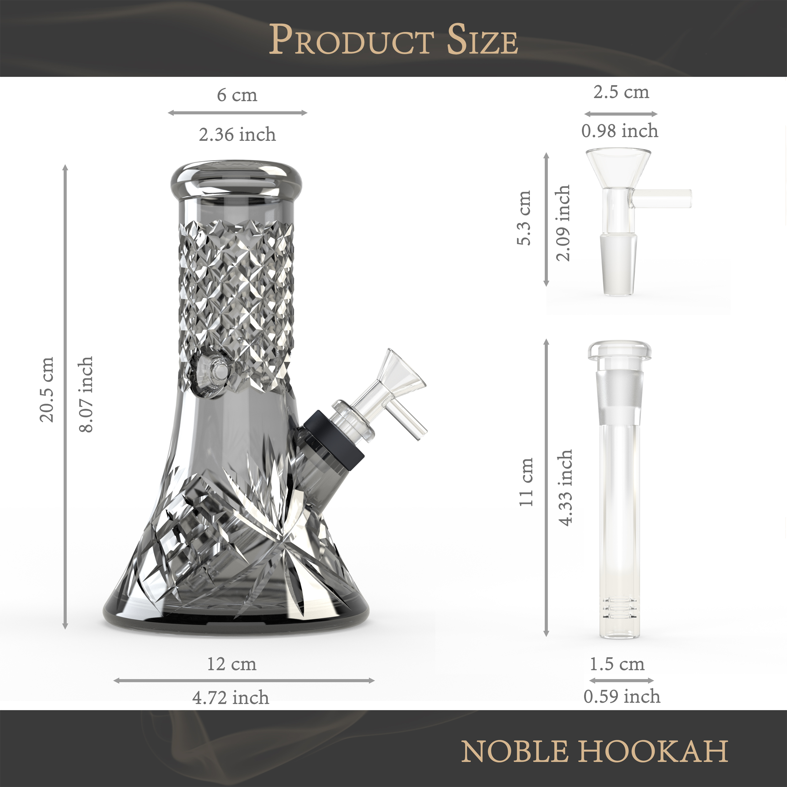 NOBLE HOOKAH® Bong, Black