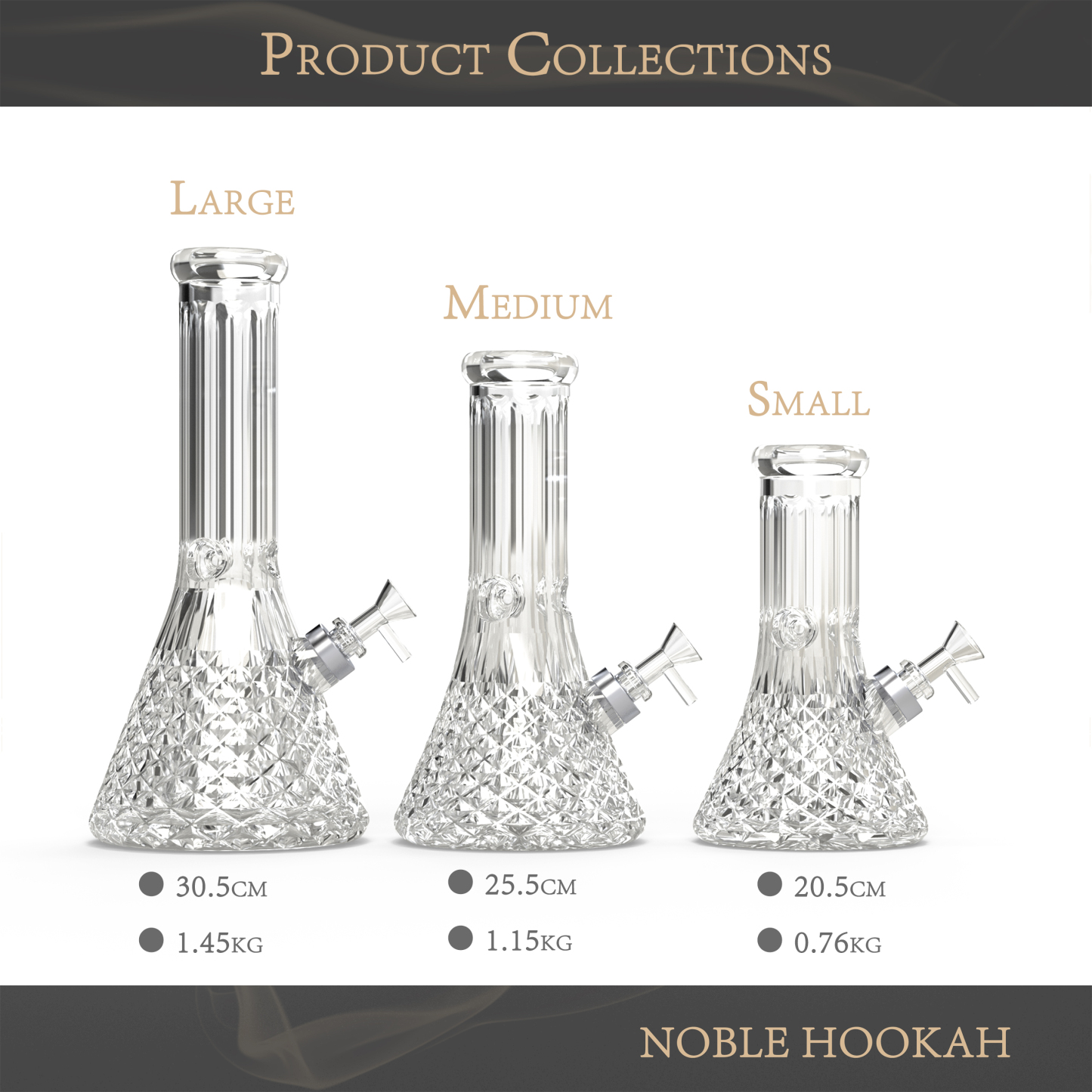 NOBLE HOOKAH® Bong, Transparent 