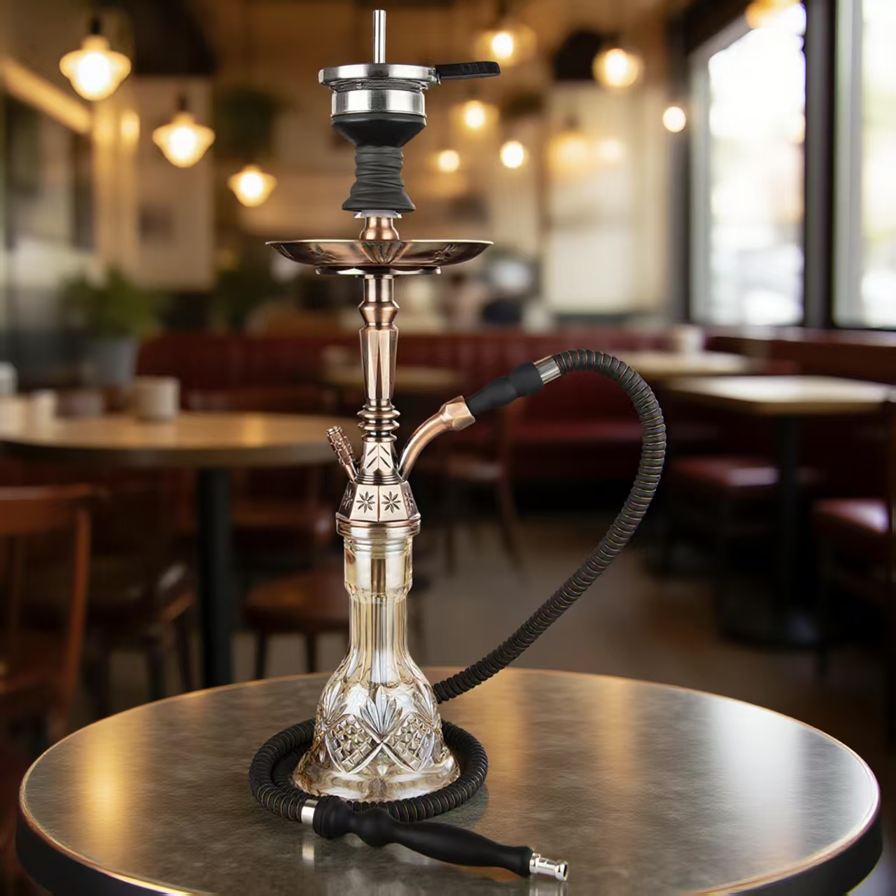 AGFYLIFE® Hookah Set 25" Egyptian Style Hookah Complete Set, Antique Bronze