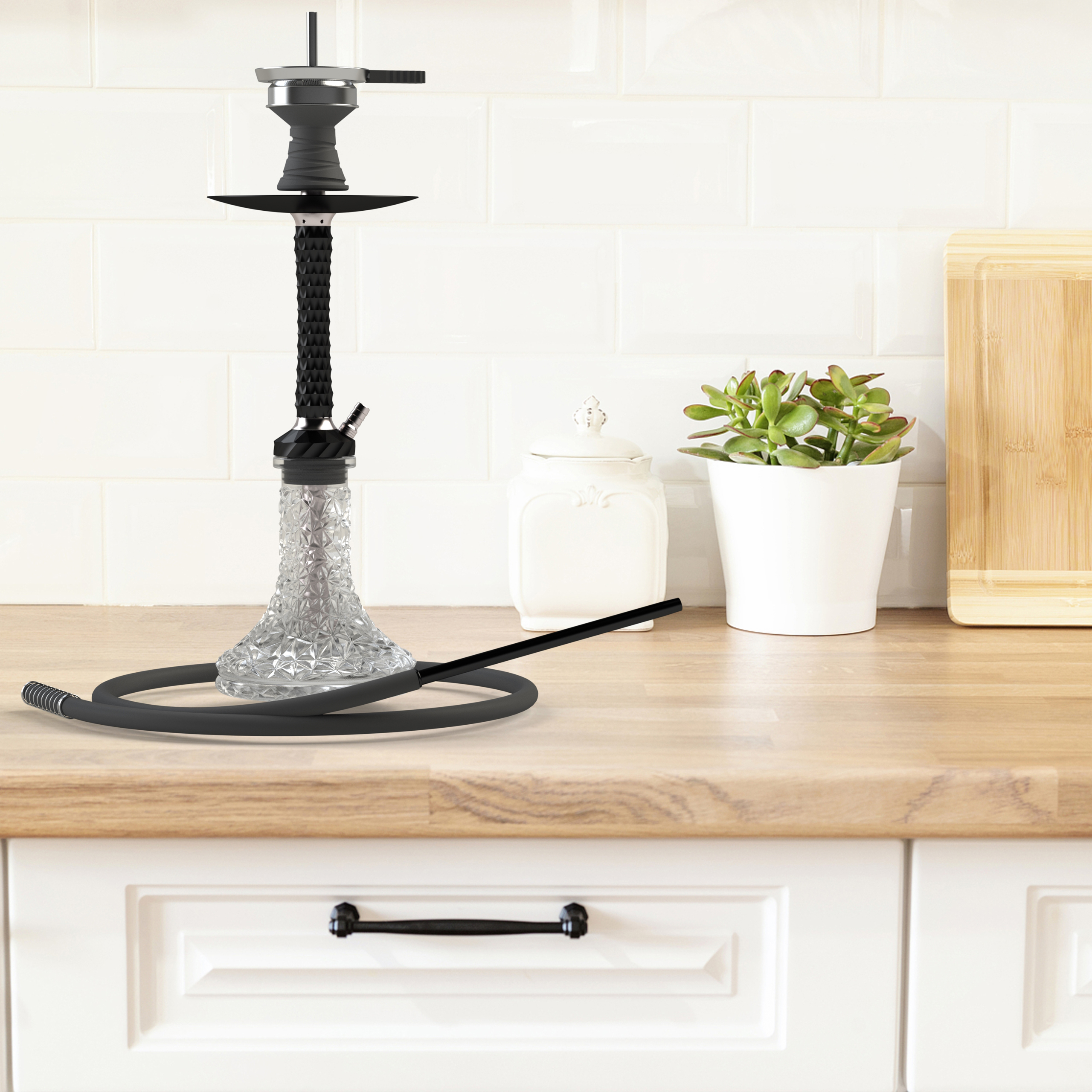 AGFYLIFE® Hookah Set with Everything - 22" Aluminum Glass Premium Shisha Hookah Complete Set