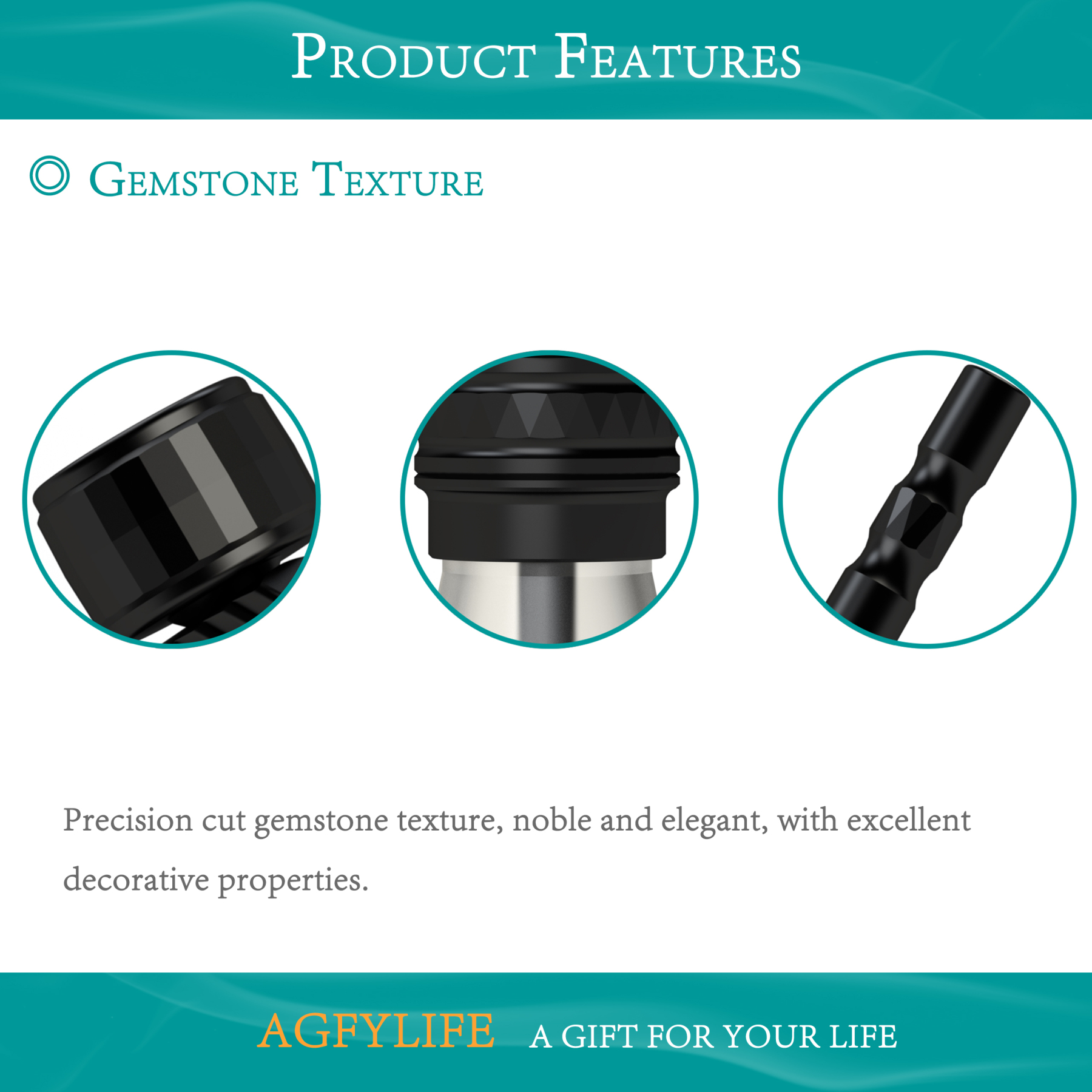 AGFYLIFE® Portable Hookah Set for Travel Advanced, Black