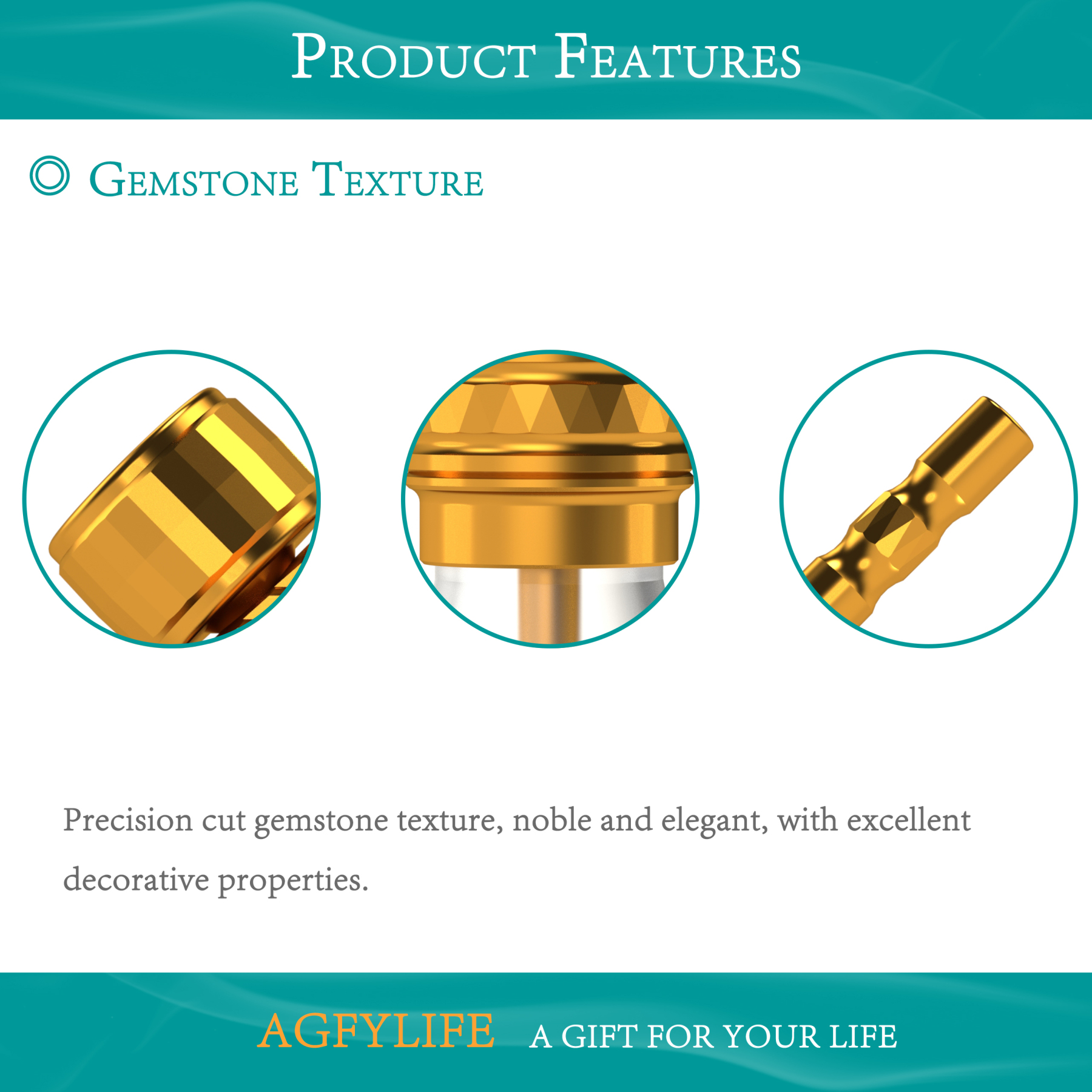 AGFYLIFE® Portable Hookah Set for Travel Advanced, Gold