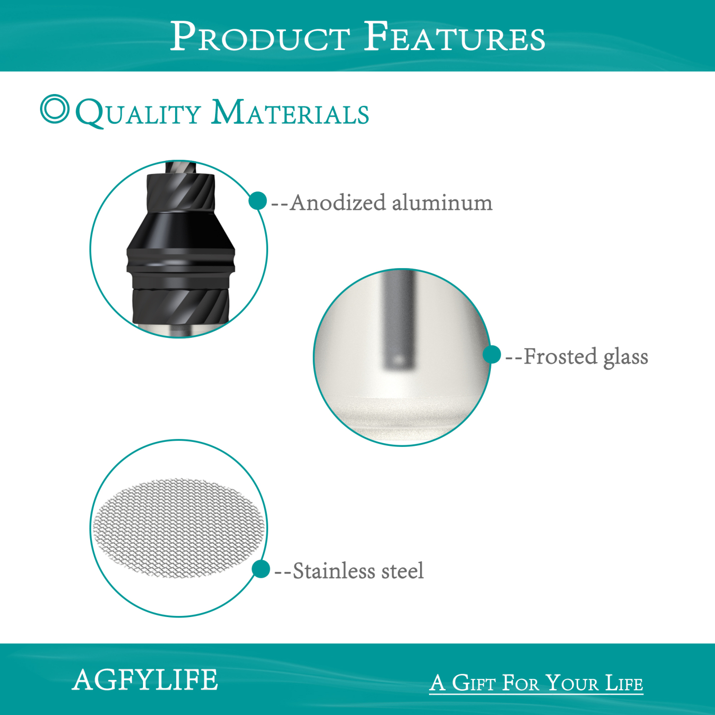 AGFYLIFE® Portable Hookah Set for Travel, Black