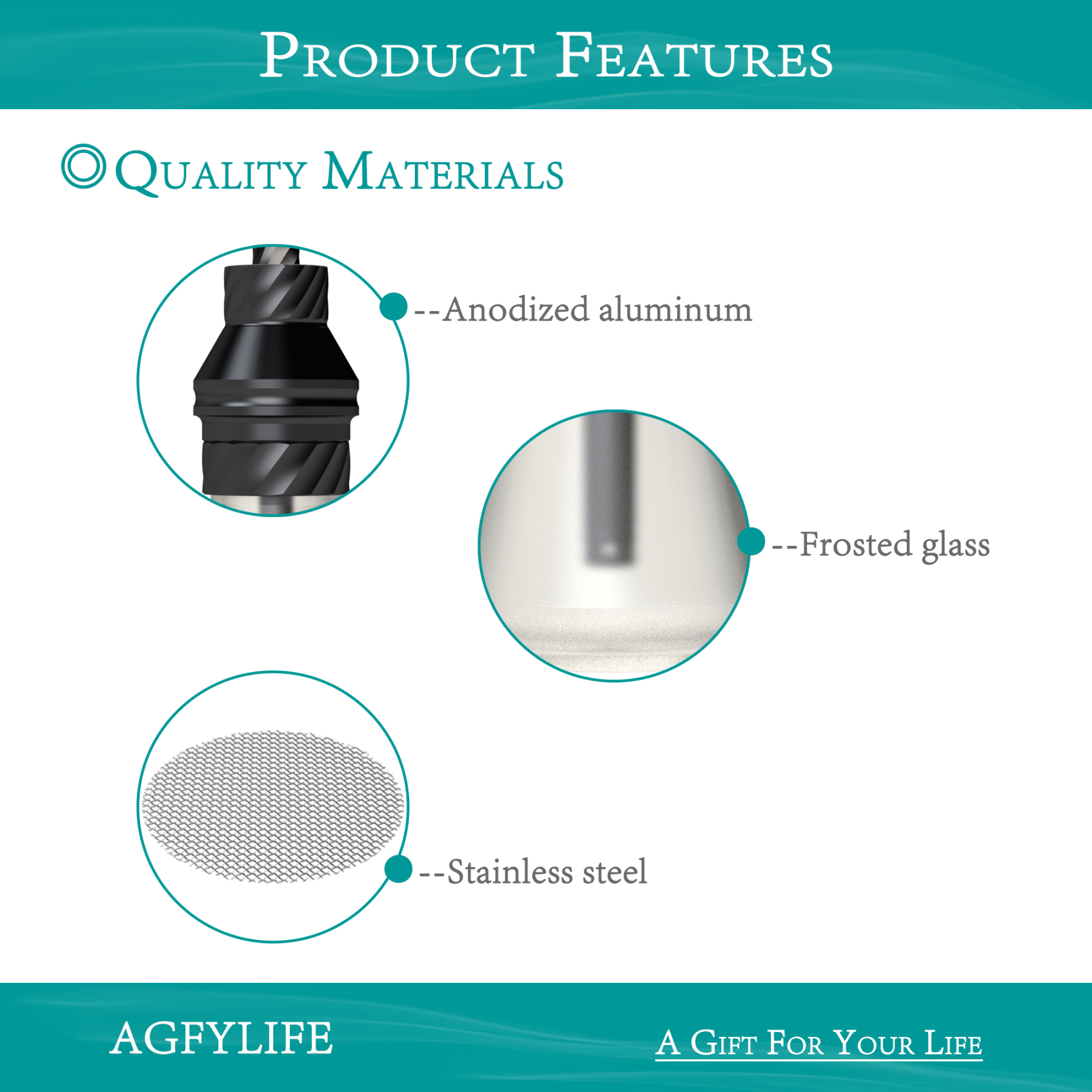 AGFYLIFE® Portable Hookah Set for Travel, Black