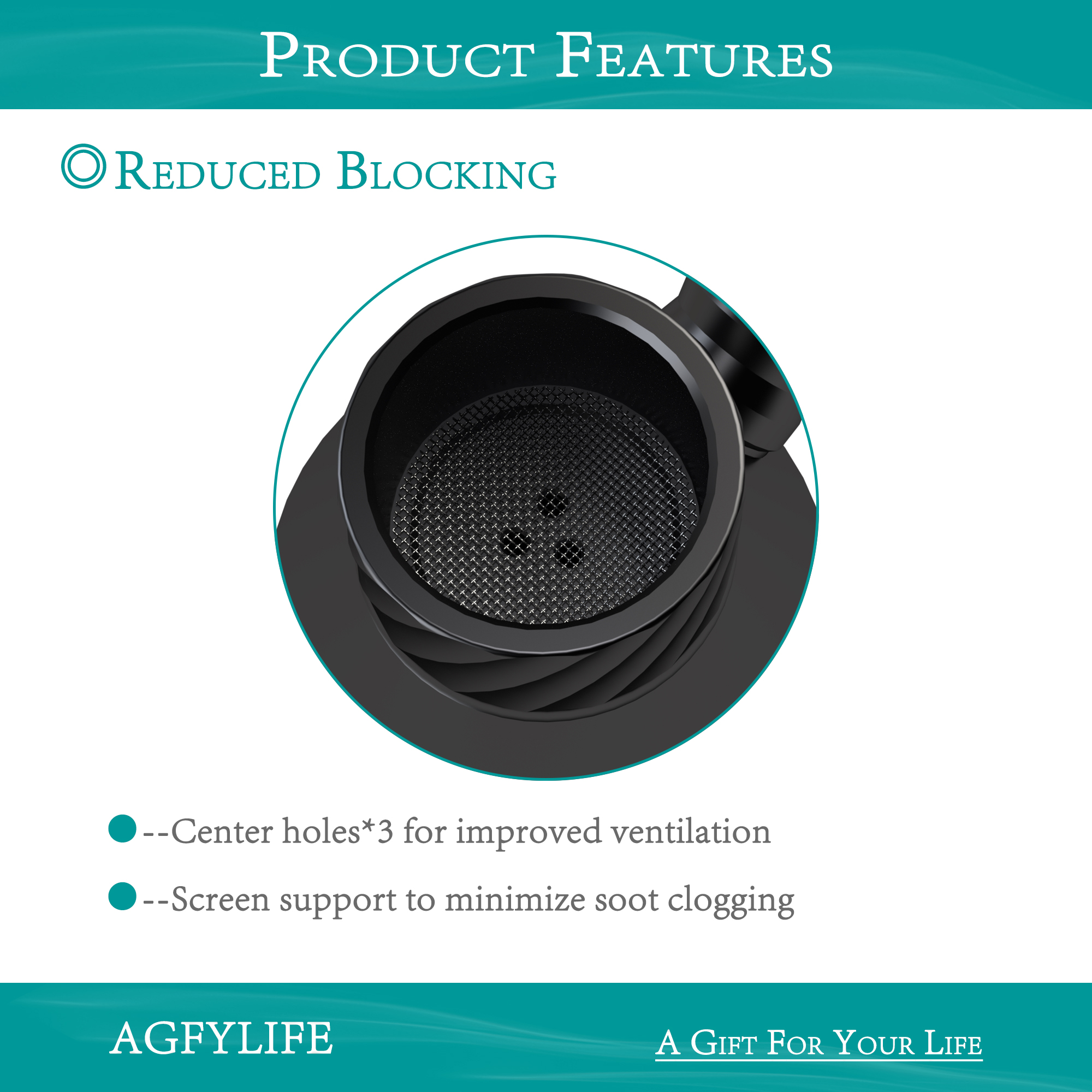 AGFYLIFE® Portable Hookah Set for Travel, Black