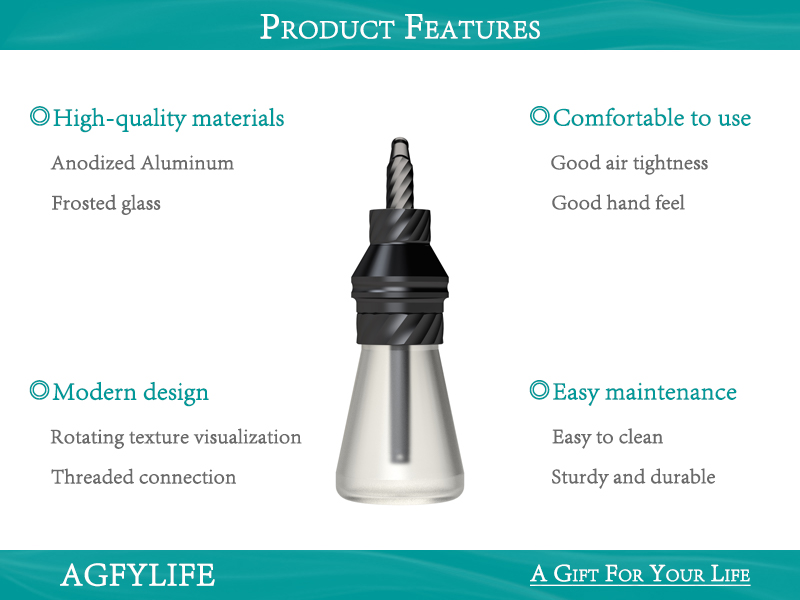 AGFYLIFE® Portable Hookah Set for Travel, Black