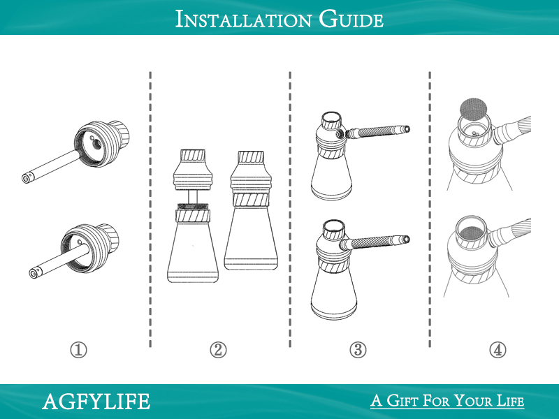 AGFYLIFE® Portable Hookah Set for Travel, Black