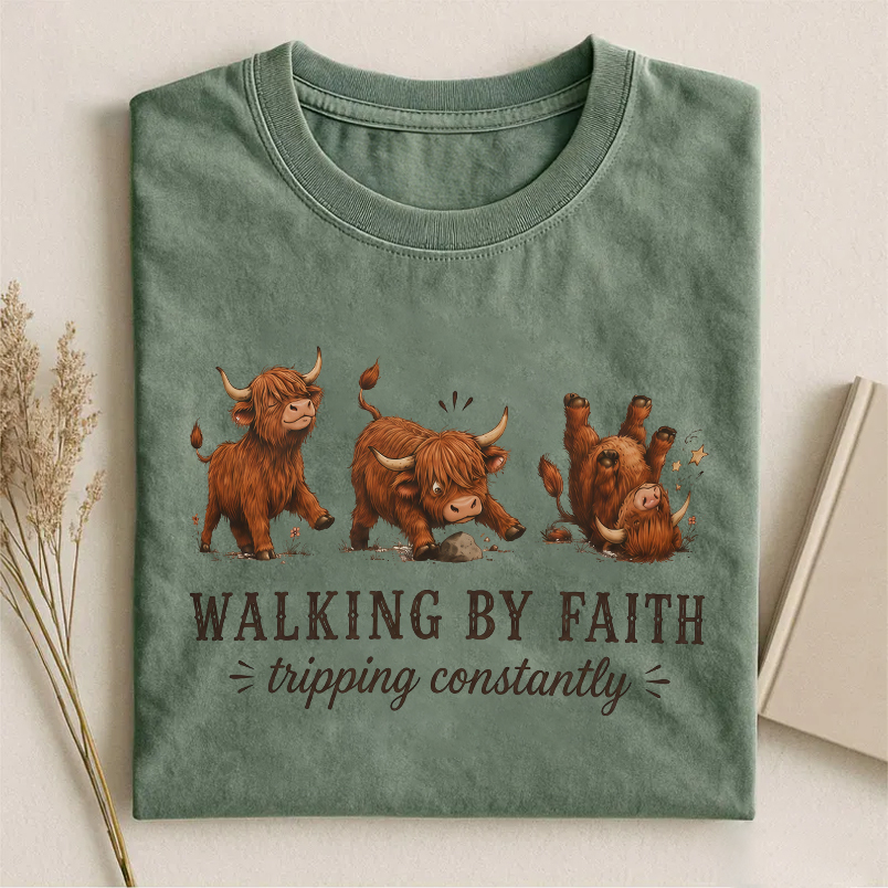 Walking By Faith Tripping Constantly  T-shirt