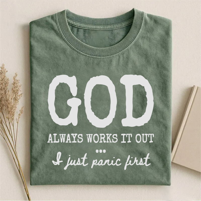 God Always Works It Out Jesus T-shirt