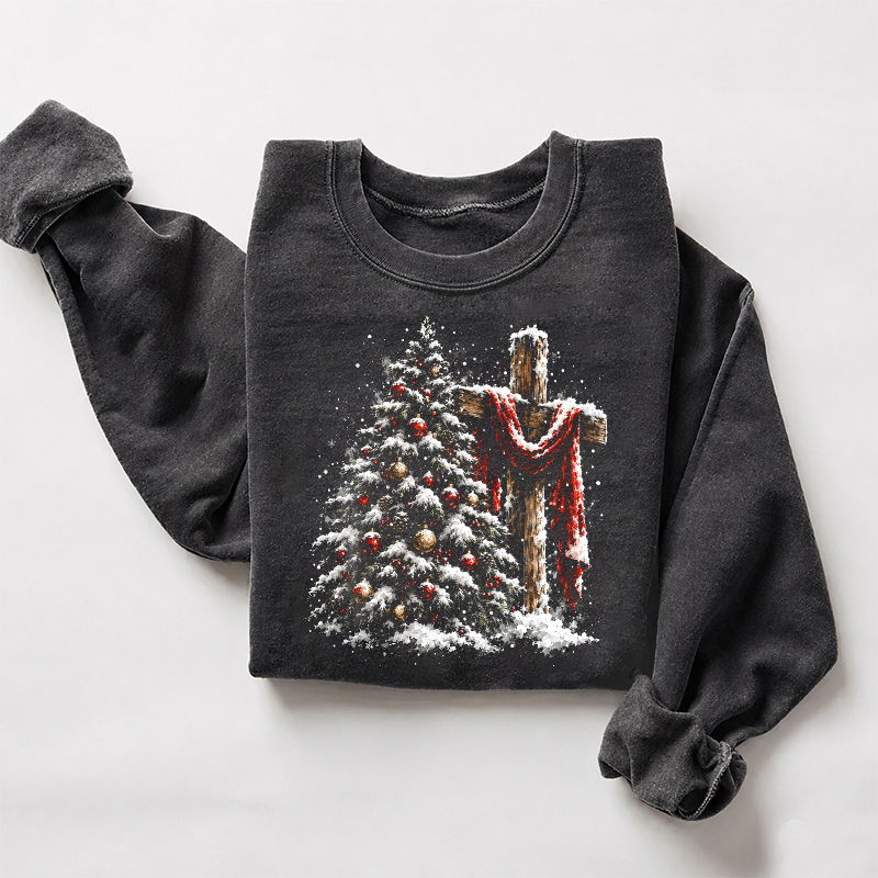 Christmas Tree Cross Sweatshirt