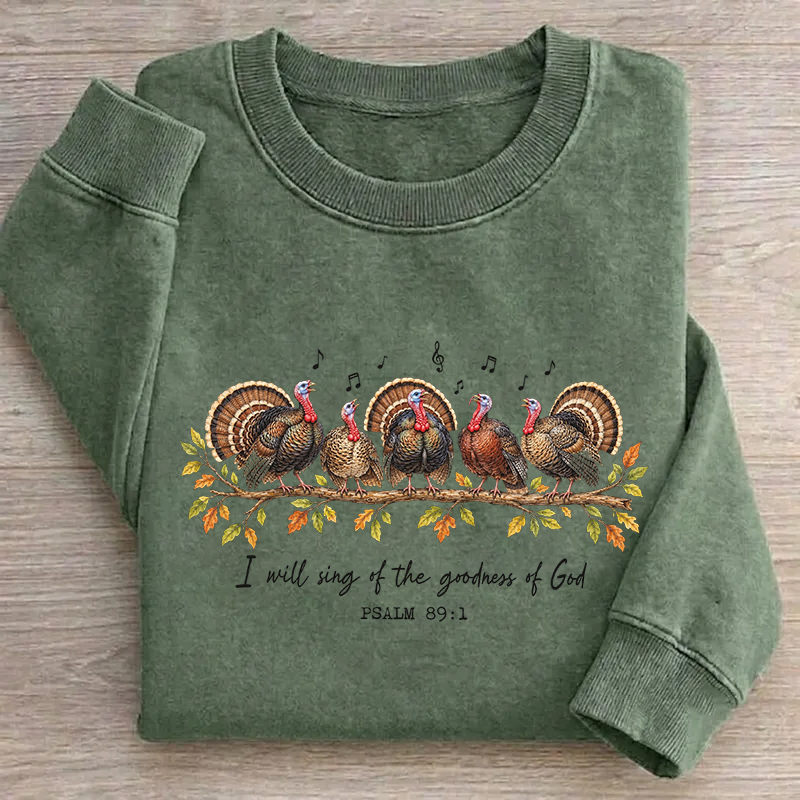 Christian Thanksgiving Singing Turkey Sweatshirt