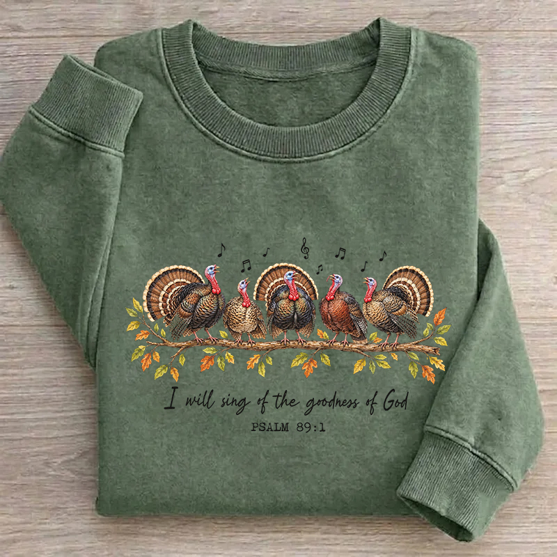 Christian Thanksgiving Singing Turkey Sweatshirt