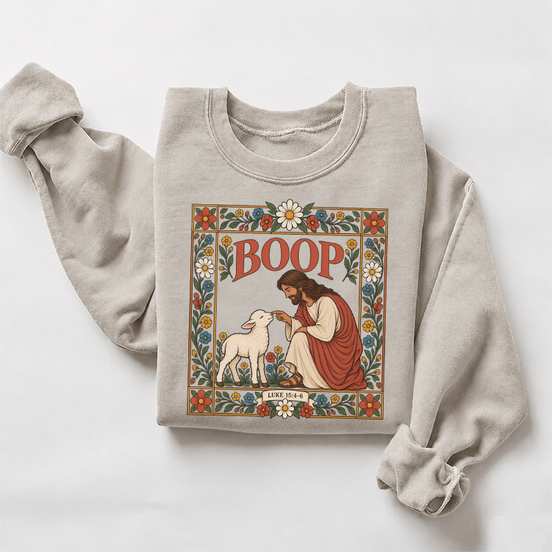 Christian Jesus Boop Lamb Sweatshirt